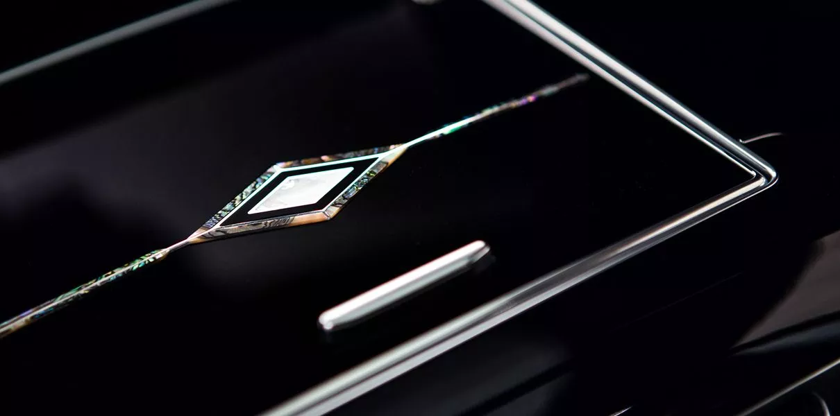 custom mother of pearl on diamond box luxury