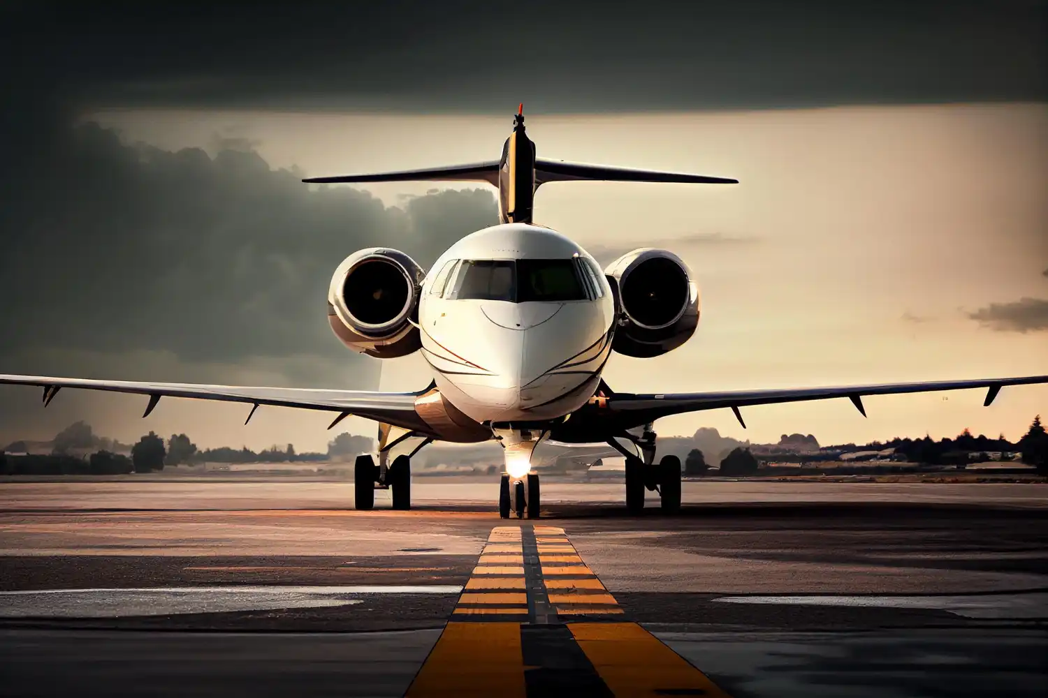 private jet a white airplane on a runway